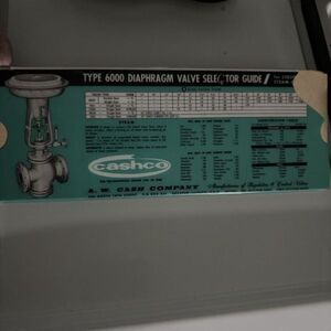Cashco Type 6000 Diaphragm Valve Selector Guide